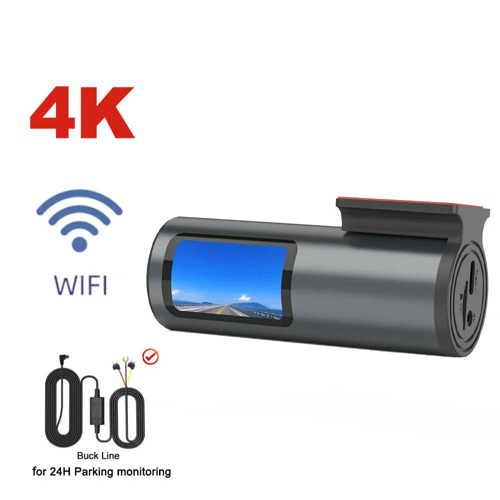 Dash Cam 4K WiFi GPS Dash Camera for Cars Mini Front Car DVR 24H Parking Mode G-Sensor Car Driving Video Recorder Loop Recording