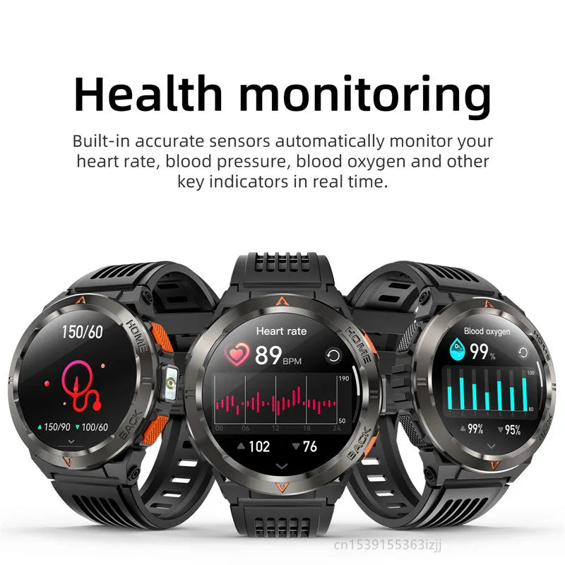 Amoled Smart Watch GS500 BT Call GPS Positioning Compass Led Light 530mAh Large Battery Outdoor Sport Health Tracker Smartwatch