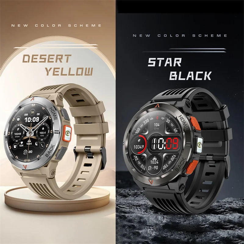 Amoled Smart Watch GS500 BT Call GPS Positioning Compass Led Light 530mAh Large Battery Outdoor Sport Health Tracker Smartwatch