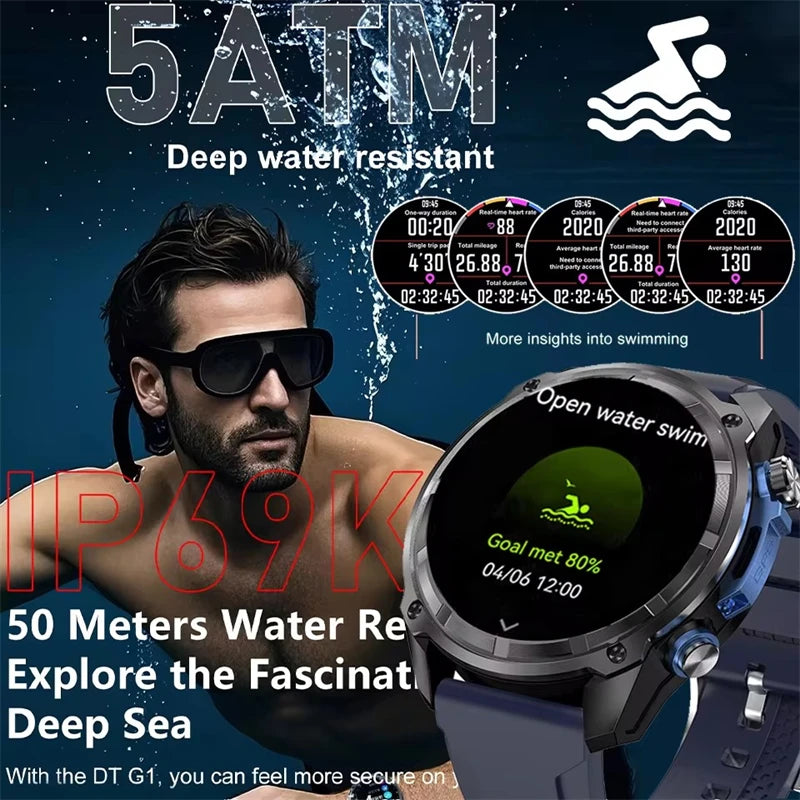 2025 New For HUAWEI Original 3ATM Ultra GPS Smart Watch Men Rugged Smart Watches Military Electronic Waterproof Digital Bracelet