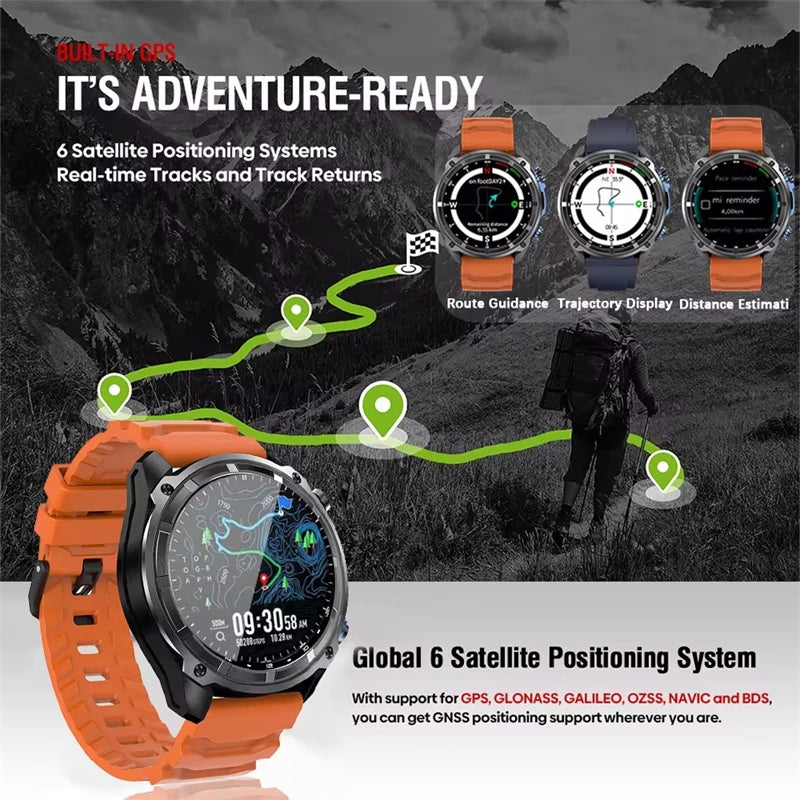 2025 New For HUAWEI Original 3ATM Ultra GPS Smart Watch Men Rugged Smart Watches Military Electronic Waterproof Digital Bracelet