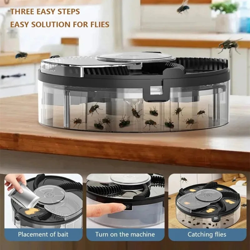 Automatic Fly Trap Pest Control Catcher Removable Pest Insect Catcher for  Household Kitchen