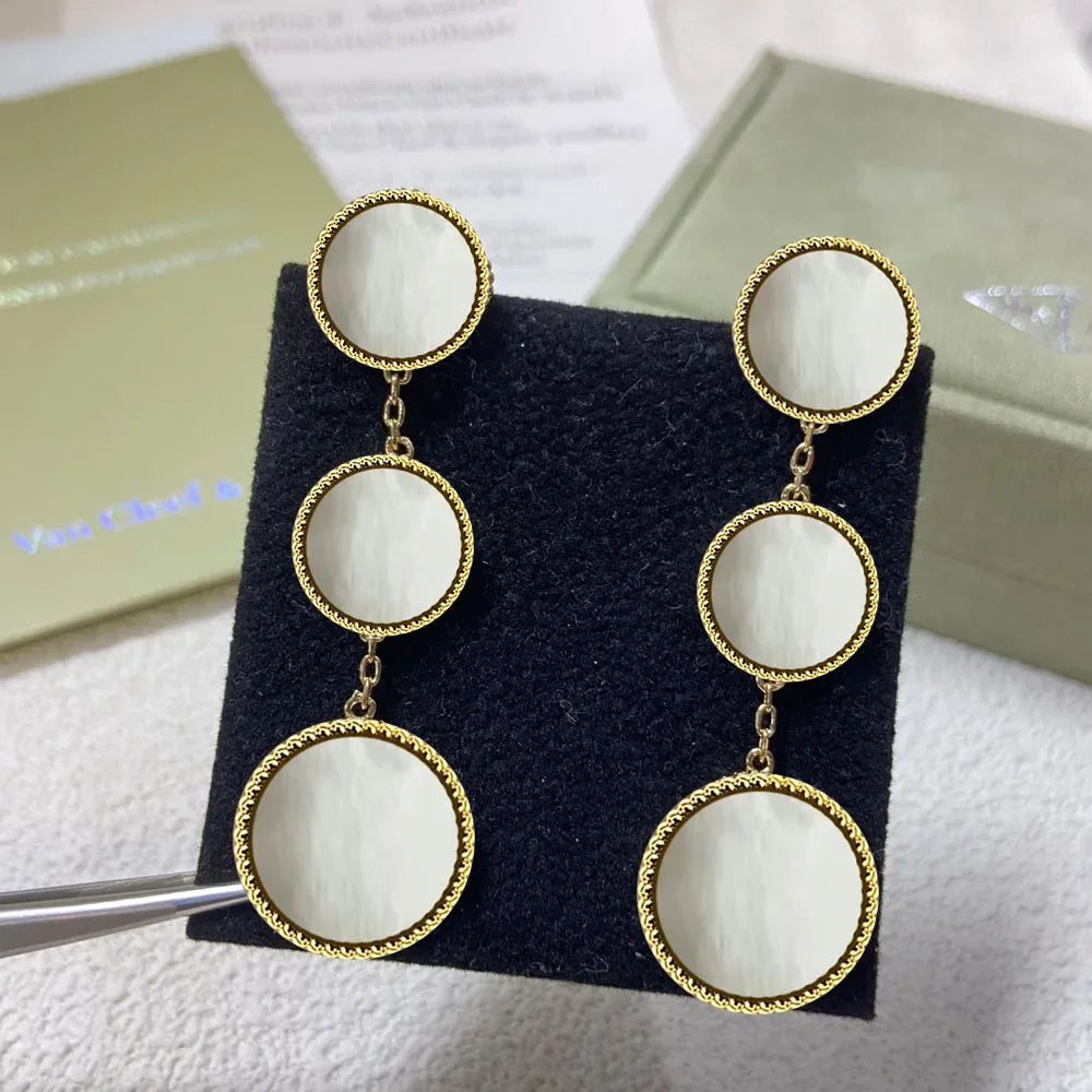 2025 New S925 Clover Four Leaf Design Simple Party Fashion Personality Woman Jewelry High-end Earrings Gift