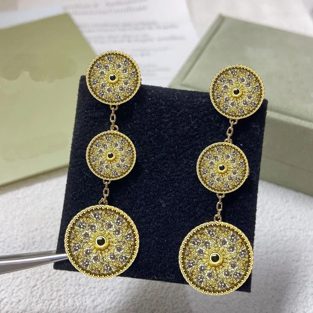 2025 New S925 Clover Four Leaf Design Simple Party Fashion Personality Woman Jewelry High-end Earrings Gift