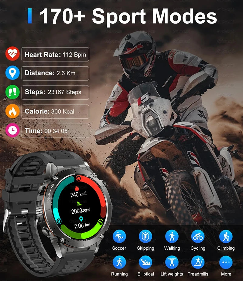 GPS New For HUAWEI Smart Watch DIgital Military Sport Electronic Bluetooth 10 ATM Waterproof Diving Original Bracelet For Xiaomi