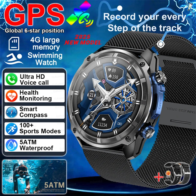 2025 New For HUAWEI Original 3ATM Ultra GPS Smart Watch Men Rugged Smart Watches Military Electronic Waterproof Digital Bracelet