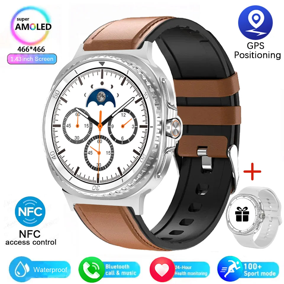2025 New Watch 8 classic Smart Watch GPS Smart Watch Men Women 1.43" AMOLED Watch Ultra ЗATM Bluetooth Call Sports Smartwatches