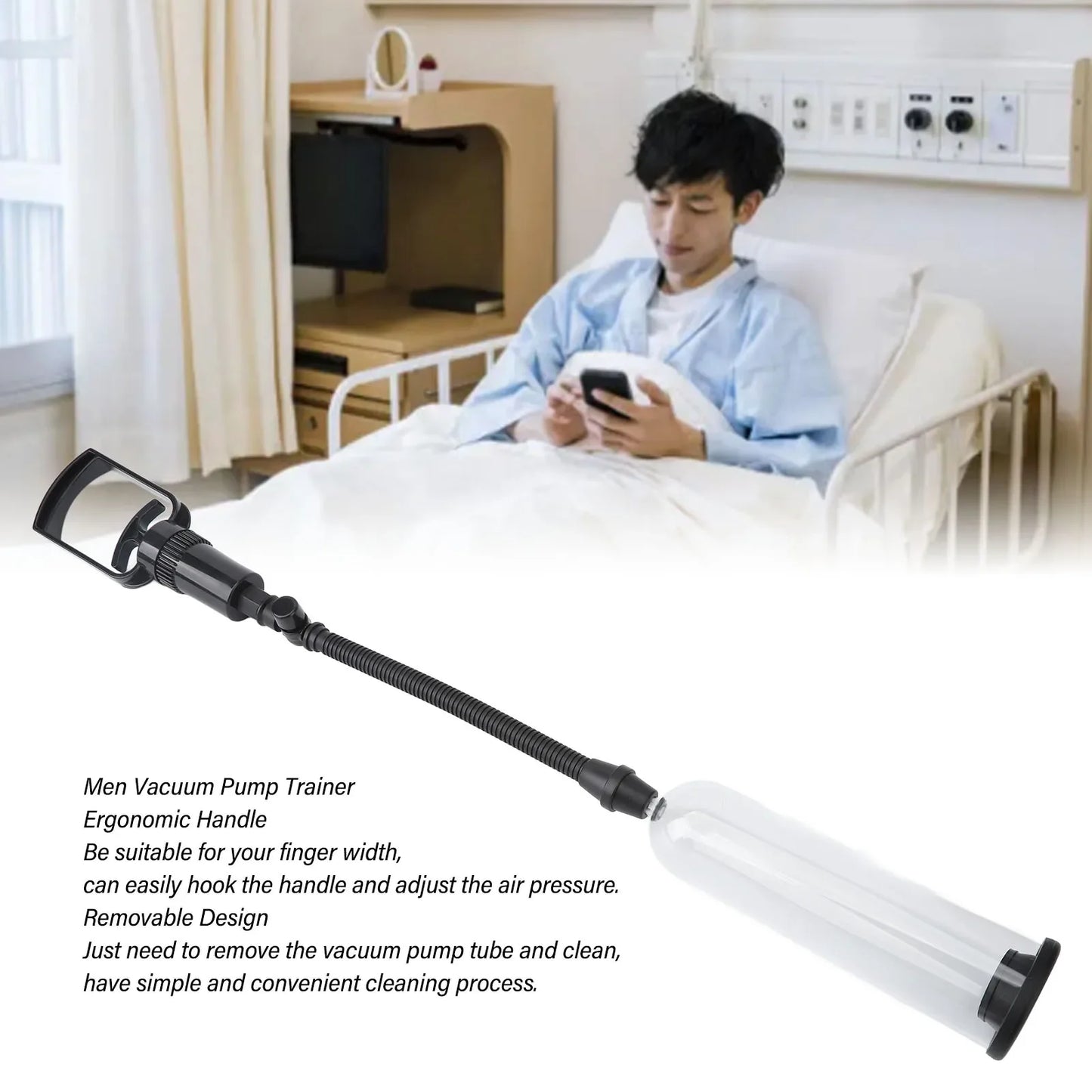 1pcs Men Vacuum Pump Trainer Manual Treatment Device Manual Air Pump Exerciser brace supports Air Pump Exerciser