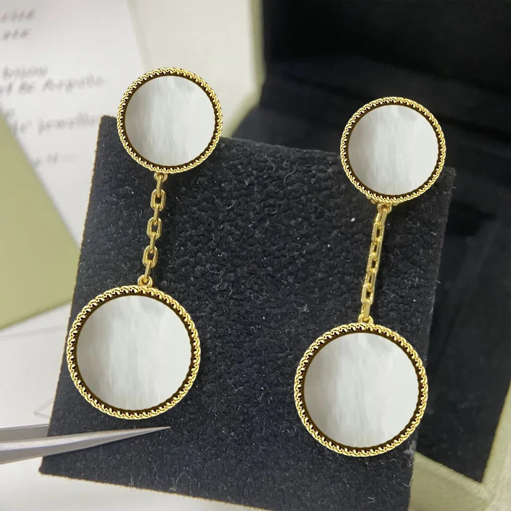 2025 New S925 Clover Four Leaf Design Simple Party Fashion Personality Woman Jewelry High-end Earrings Gift