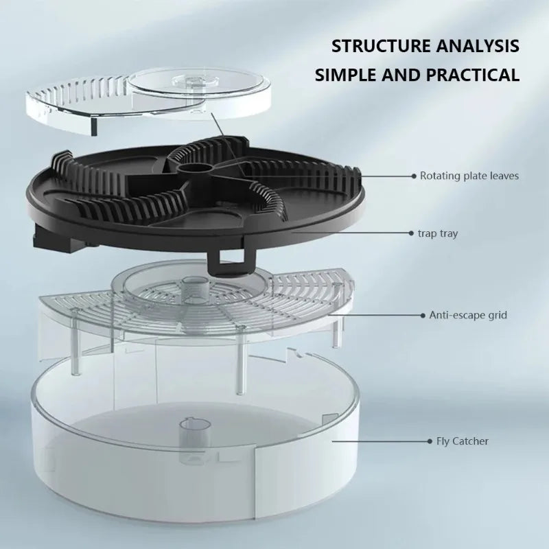 Automatic Fly Trap Pest Control Catcher Removable Pest Insect Catcher for  Household Kitchen