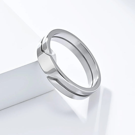 Fashion Casual Stainless Steel Couple Rings For Men Women Punk Simple Finger Ring Charm Jewelry Anniversary Gifts Dropshipping