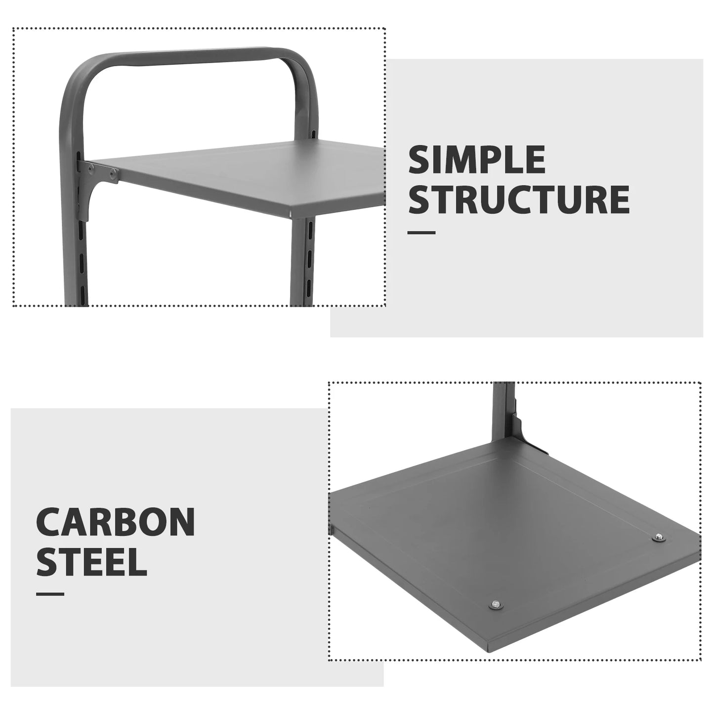 Collapsible Pot Rack Carbon Steel Foldable Kitchen Storage Organizer Multi-Layer Pan Shelf Countertop Spice Rack for Home Use