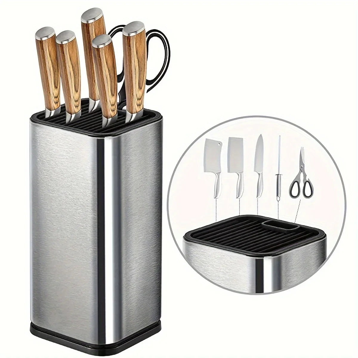 1Pc Single Hole Knife Holder, Kitchen Storage Rack, Vegetable Knife Holder, Household Tool Storage Rack