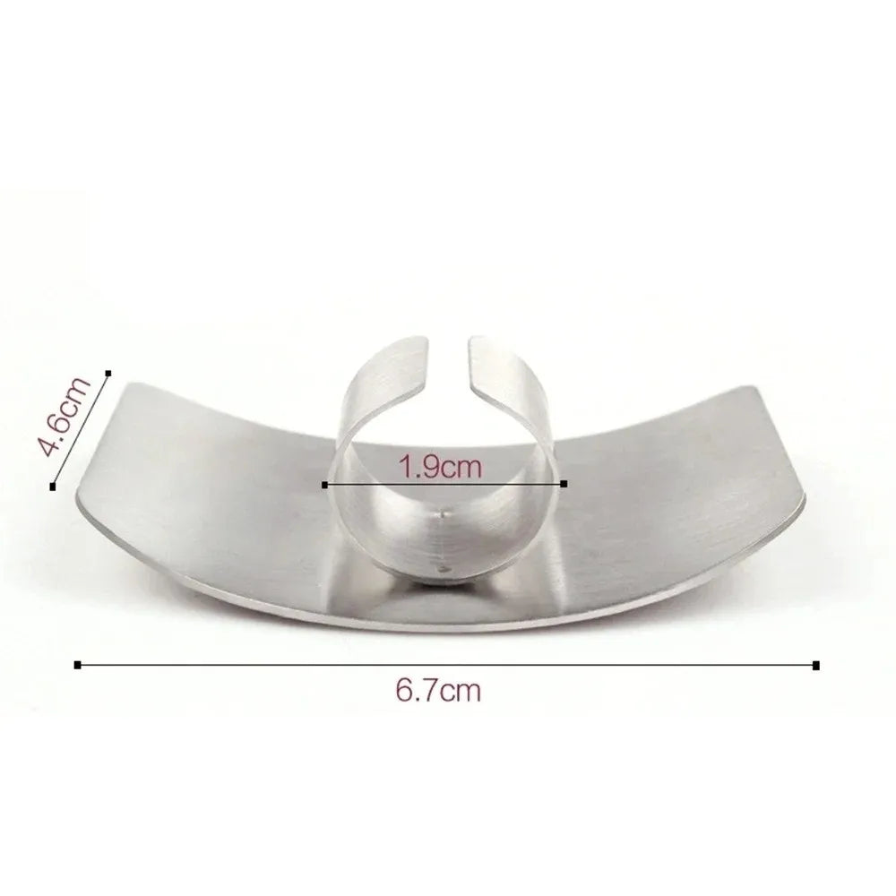 Stainless Steel Finger Protector Durable Safe Guard Cutting Finger Protector Anti-cut Finger Guard Vegetable Cutting