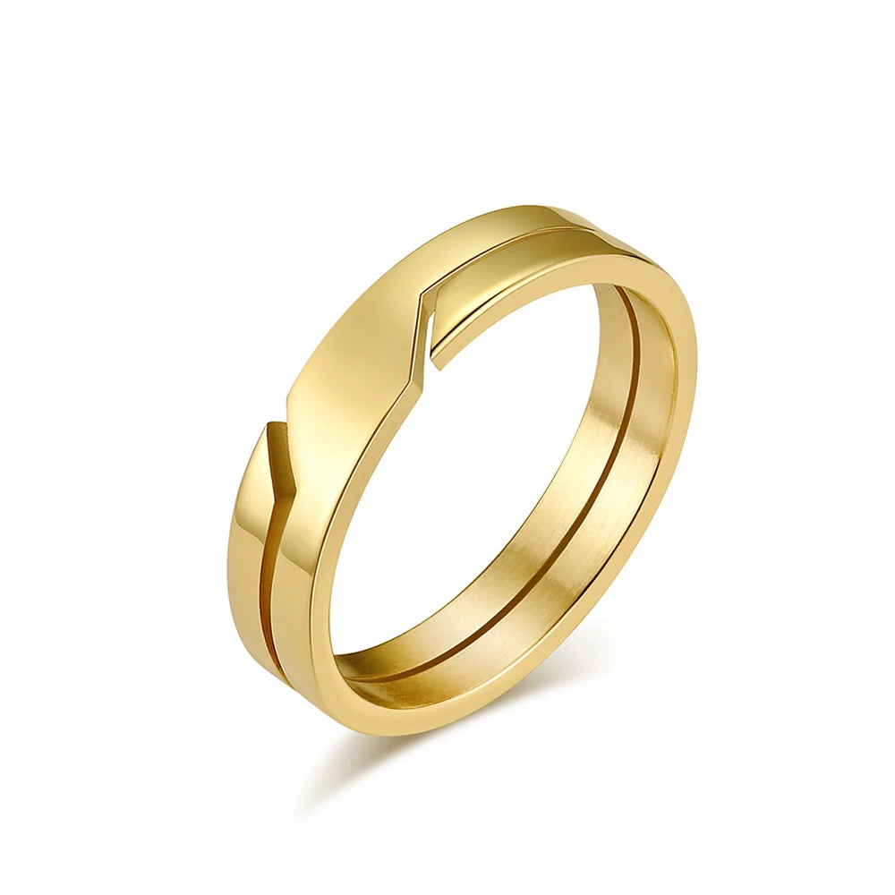 Fashion Casual Stainless Steel Couple Rings For Men Women Punk Simple Finger Ring Charm Jewelry Anniversary Gifts Dropshipping