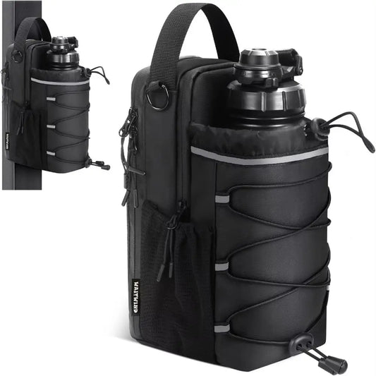 Magnetic Water Bottle Sling Bag Adjustable Large Capacity Gym Bottle Bag Convenience with Shoulder Strap Crossbody Sports Bag