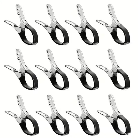 6/12Pcs Pool Cover Clips Stainless Steel Pool Cover Clamps For Above Ground Swimming Pool Wind Guard Clip Black Blue