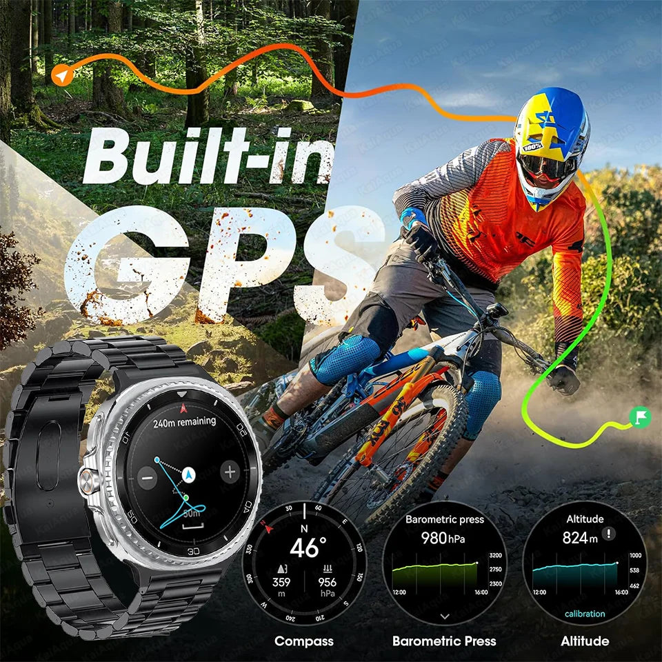 2025 New Watch 8 classic Smart Watch GPS Smart Watch Men Women 1.43" AMOLED Watch Ultra ЗATM Bluetooth Call Sports Smartwatches