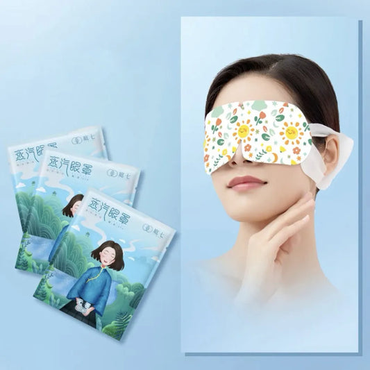 10PCS/Pack Self-Heating Steam Eye Mask Relieve Eye Fatigue Alleviate Dryness Hot Compress Eye Patch No Fragrance Chamomile