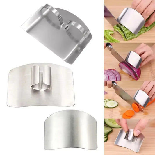 Stainless Steel Finger Protector Durable Safe Guard Cutting Finger Protector Anti-cut Finger Guard Vegetable Cutting
