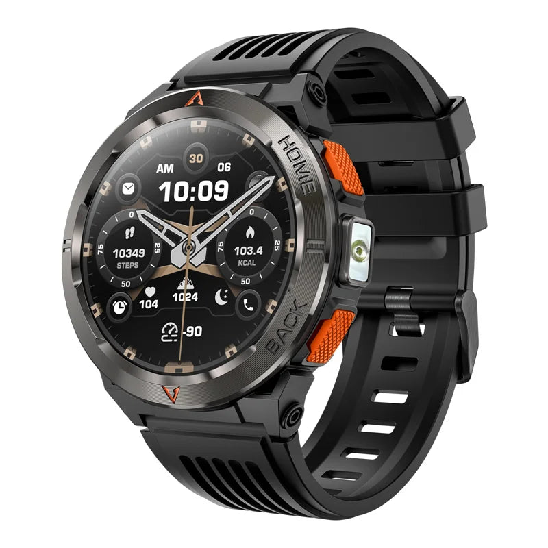 Amoled Smart Watch GS500 BT Call GPS Positioning Compass Led Light 530mAh Large Battery Outdoor Sport Health Tracker Smartwatch