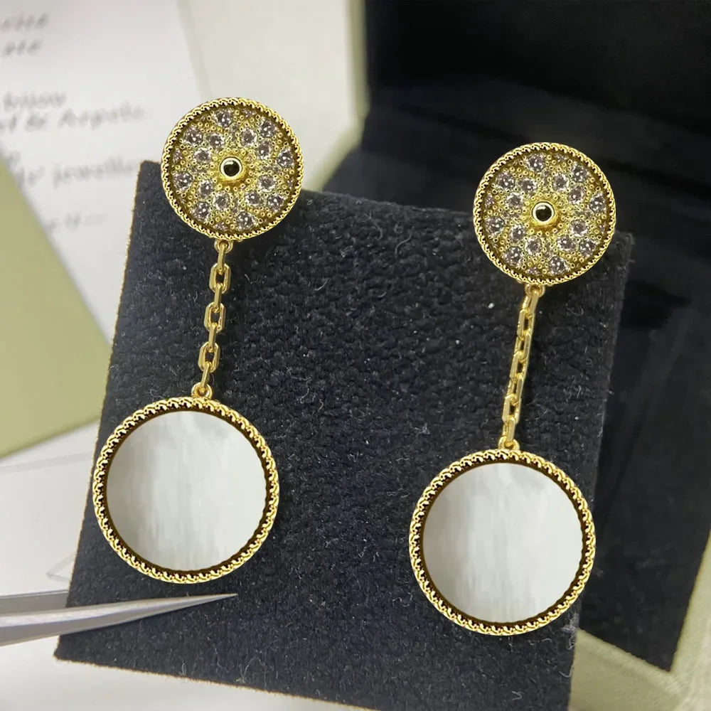 2025 New S925 Clover Four Leaf Design Simple Party Fashion Personality Woman Jewelry High-end Earrings Gift