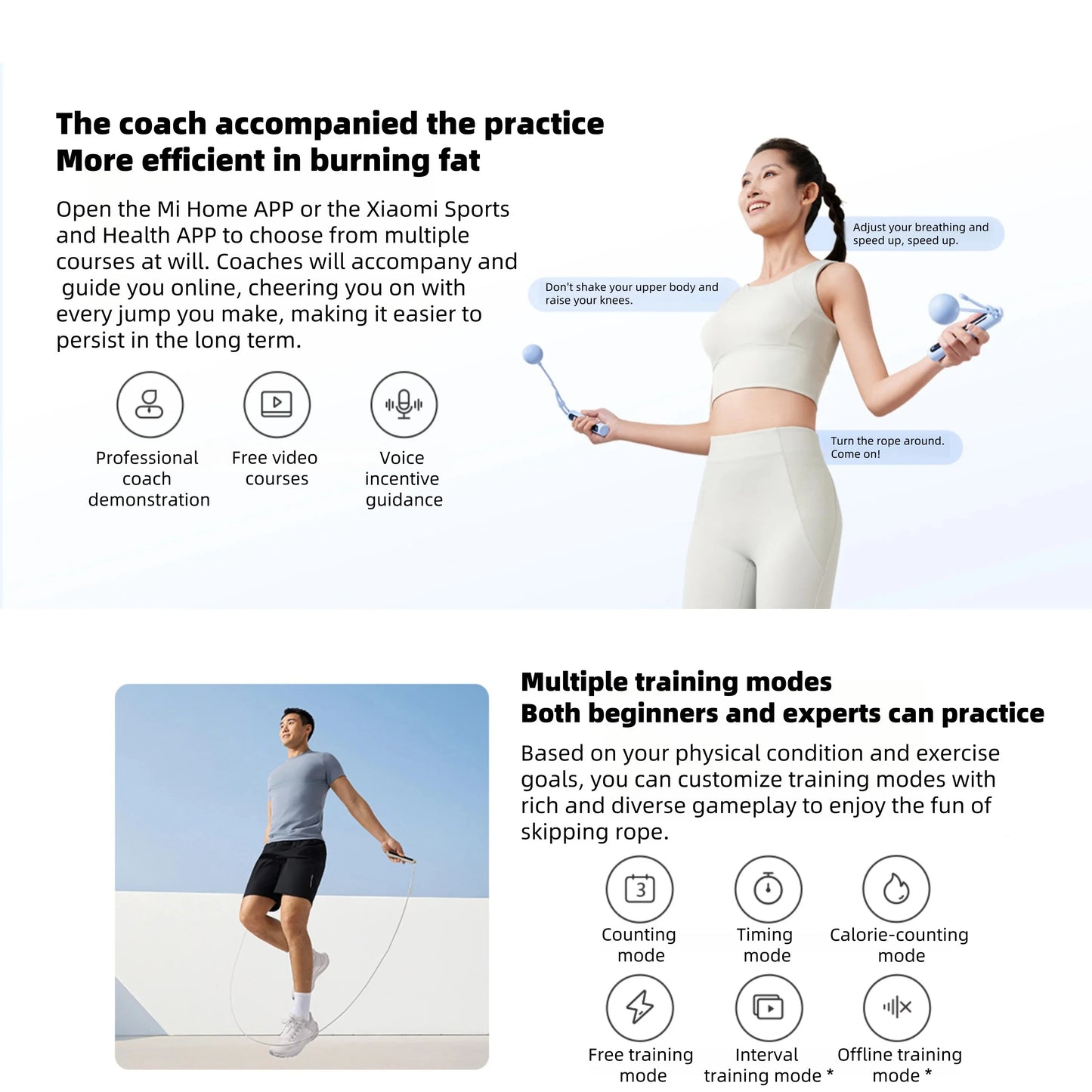 Xiaomi Mijia Smart Skipping Jump Rope 2 Digital Counter Adjustable Calorie Calculation Sport Fitness Exercise Lose Weight CN