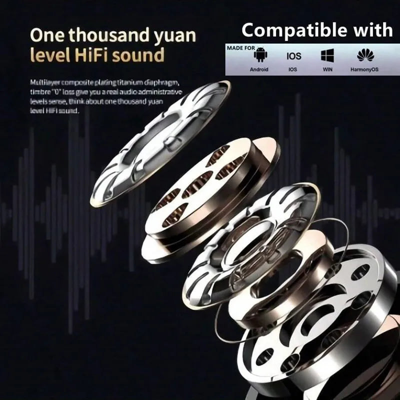 TWS Earphone Bluetooth Headphones with Mic 9D Stereo Pro 6 Earbuds for Xiaomi Samsung Android Wireless Bluetooth Headset