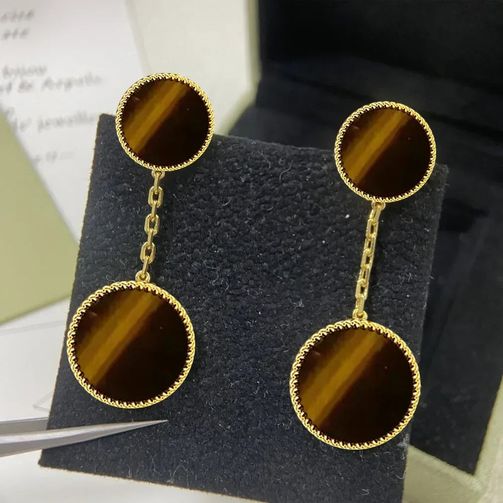 2025 New S925 Clover Four Leaf Design Simple Party Fashion Personality Woman Jewelry High-end Earrings Gift