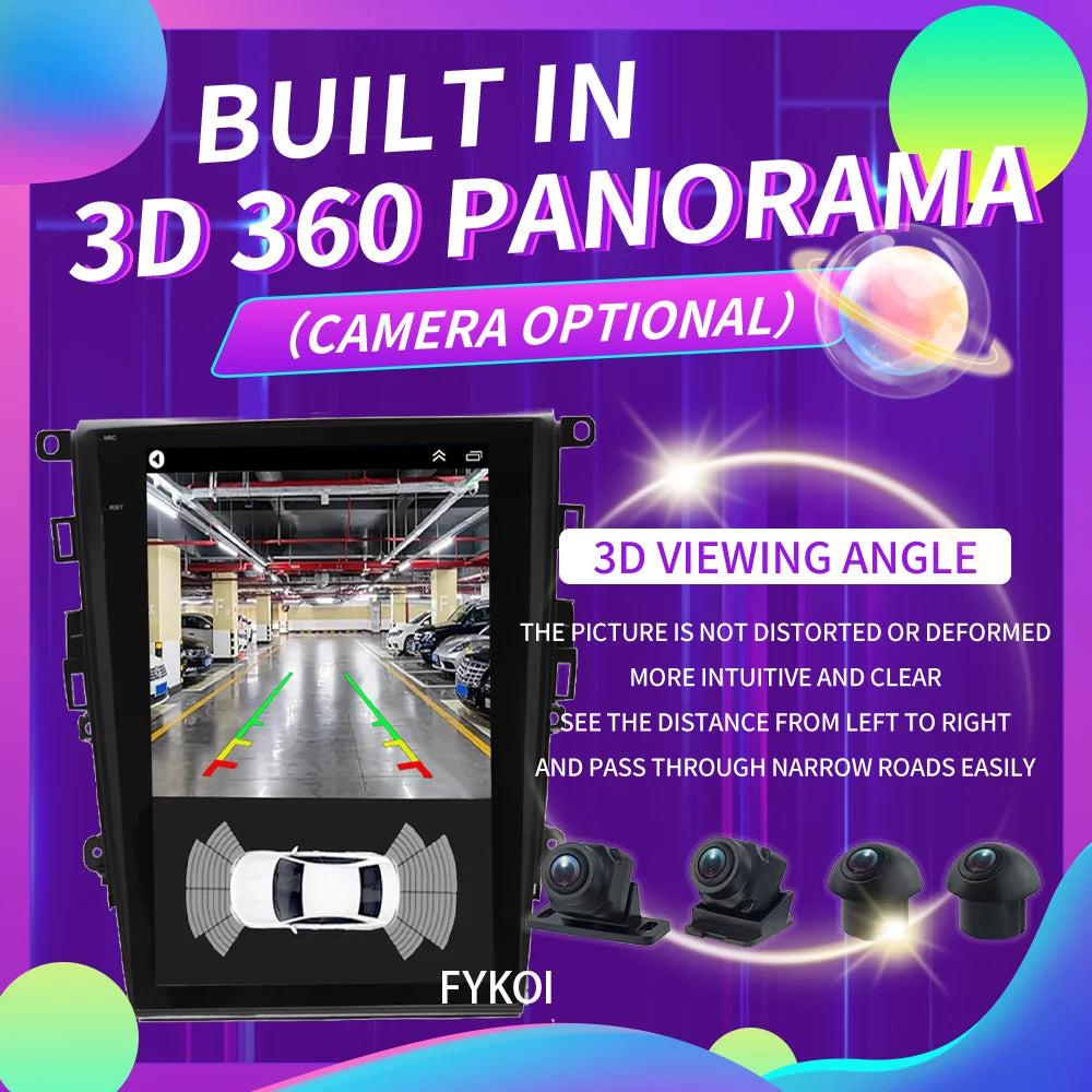 12.1" Android 15 For Ford Mondeo Fusion 2012-2018 Video Player Car Intelligent Systems Carplay Screen GPS Navigation Head Unit