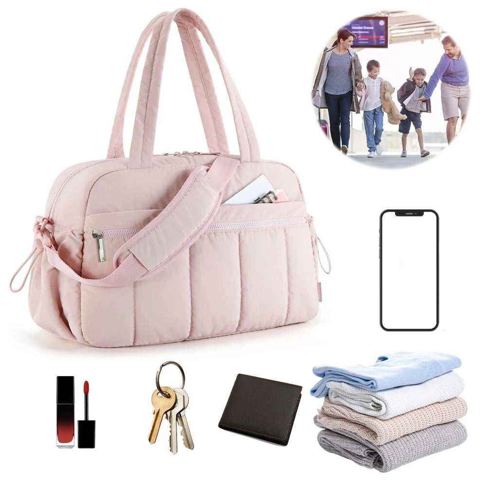 Women Gym Tote Bag Waterproof Carry-On Luggage Bag Large Capacity Airport Cabin Bag Outdoor Travel Hiking Carry Bag