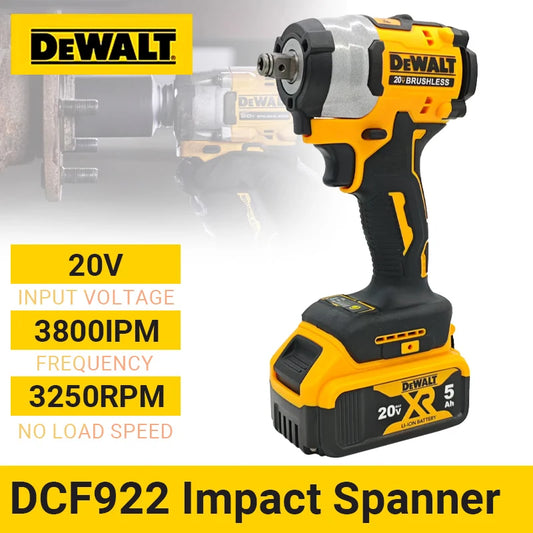 Dewalt DCF922 Brushless Impact Wrench 610N.m Cordless Driver Large Torque Variable Speed Electric Wrench 20V Rechargeable Tools