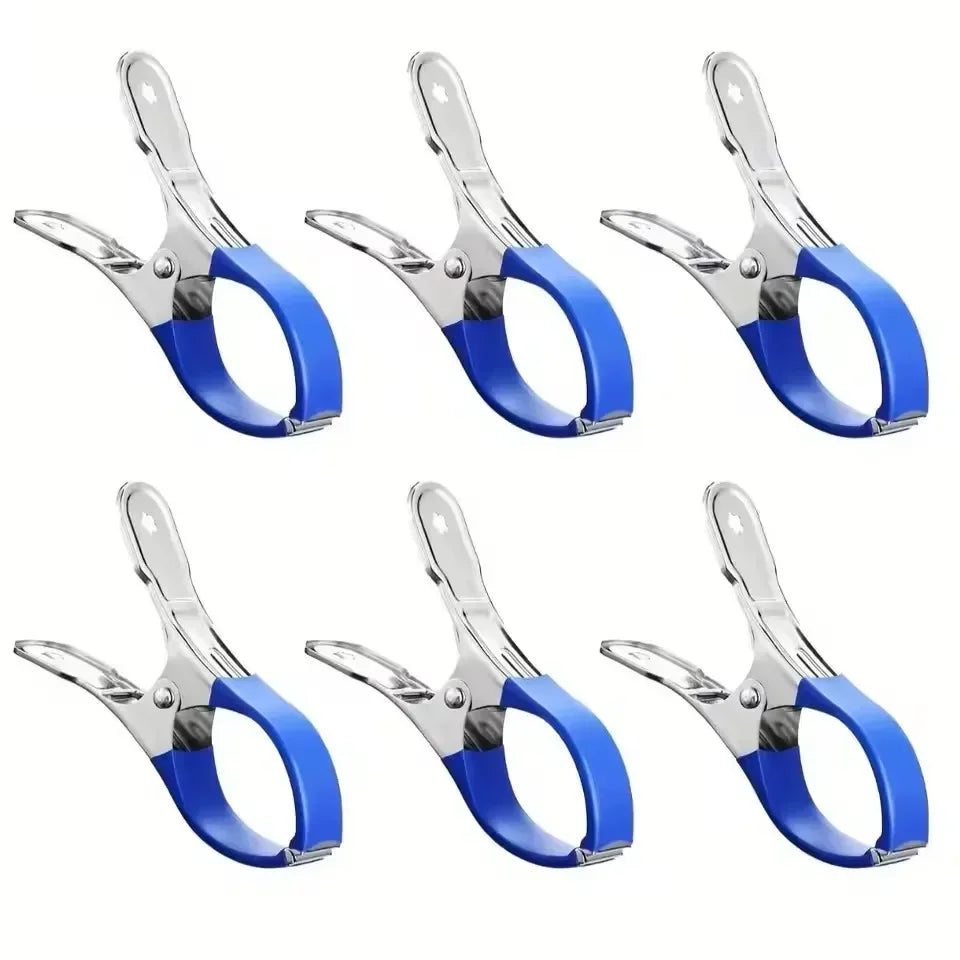 6/12Pcs Pool Cover Clips Stainless Steel Pool Cover Clamps For Above Ground Swimming Pool Wind Guard Clip Black Blue