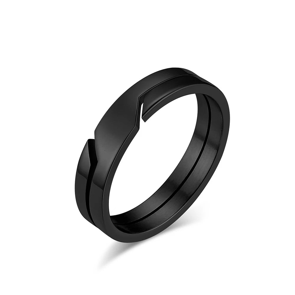 Fashion Casual Stainless Steel Couple Rings For Men Women Punk Simple Finger Ring Charm Jewelry Anniversary Gifts Dropshipping