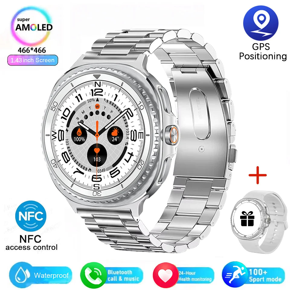2025 New Watch 8 classic Smart Watch GPS Smart Watch Men Women 1.43" AMOLED Watch Ultra ЗATM Bluetooth Call Sports Smartwatches