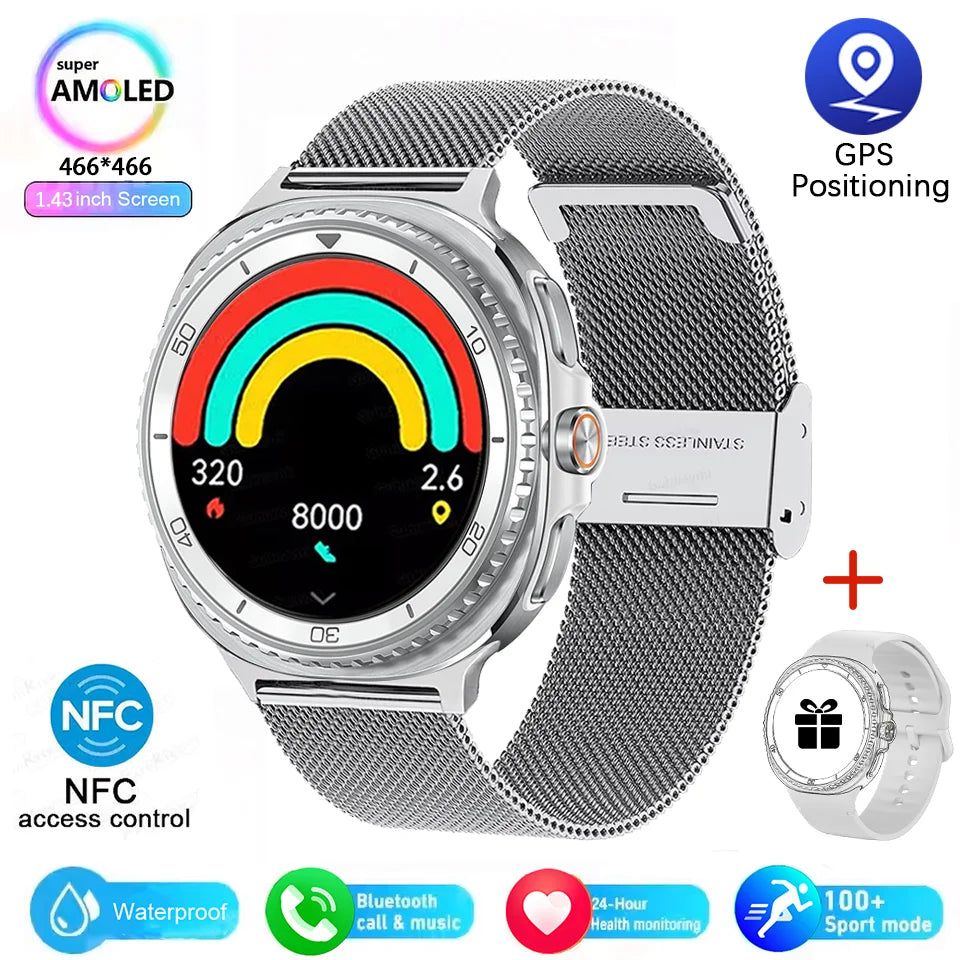 2025 New Watch 8 classic Smart Watch GPS Smart Watch Men Women 1.43" AMOLED Watch Ultra ЗATM Bluetooth Call Sports Smartwatches