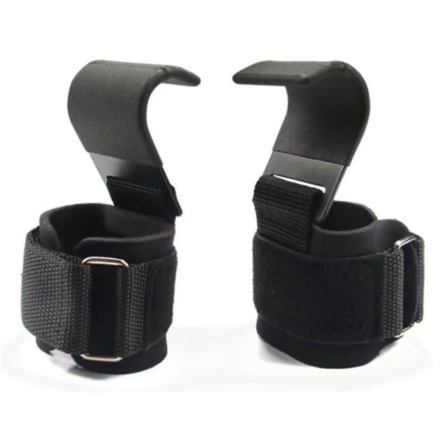 Weight Lifting Hook Grips With Wrist Wraps Hand-Bar Wrist Strap Gym Fitness Hook Weight Strap Pull-Ups Power Lifting Gloves
