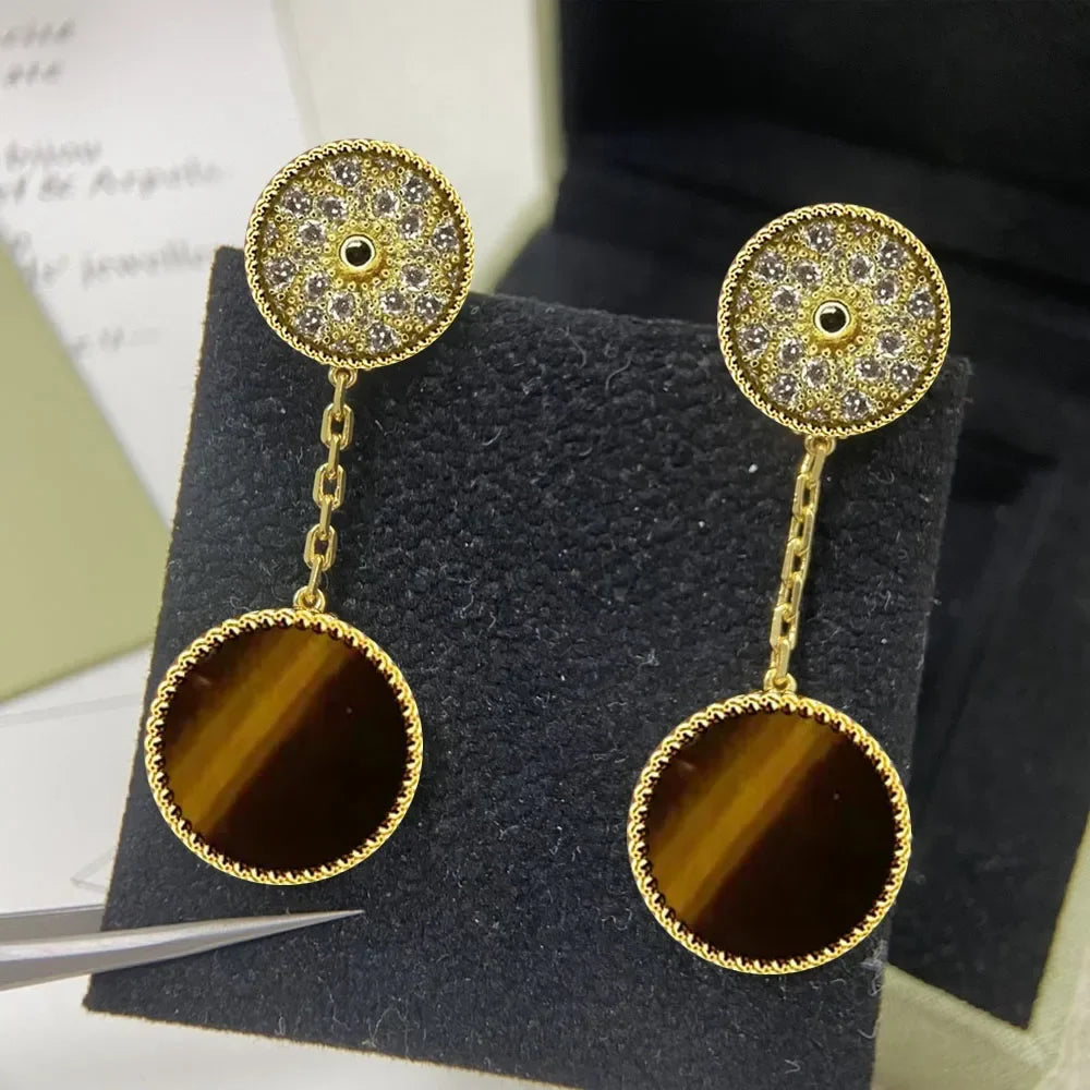 2025 New S925 Clover Four Leaf Design Simple Party Fashion Personality Woman Jewelry High-end Earrings Gift