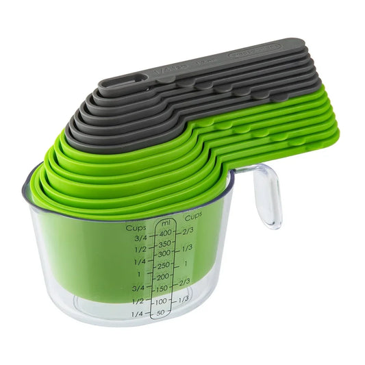 15 Piece Magnetic Measuring Cups Spoons Set Kitchen Tools BPA Free Dishwasher Safe Compact Storage