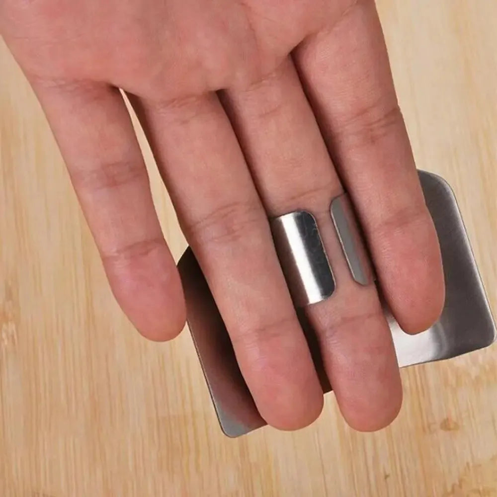 Stainless Steel Finger Protector Durable Safe Guard Cutting Finger Protector Anti-cut Finger Guard Vegetable Cutting
