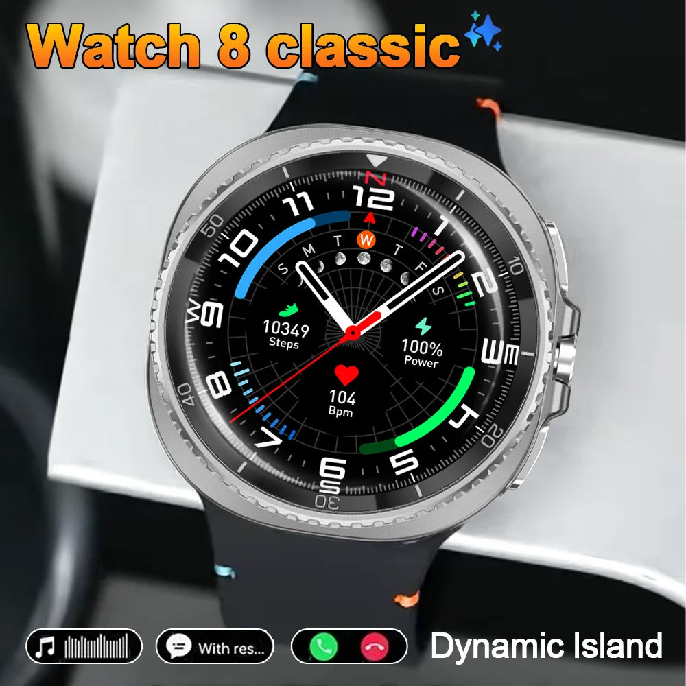 2025 New Watch 8 classic Smart Watch GPS Smart Watch Men Women 1.43" AMOLED Watch Ultra ЗATM Bluetooth Call Sports Smartwatches