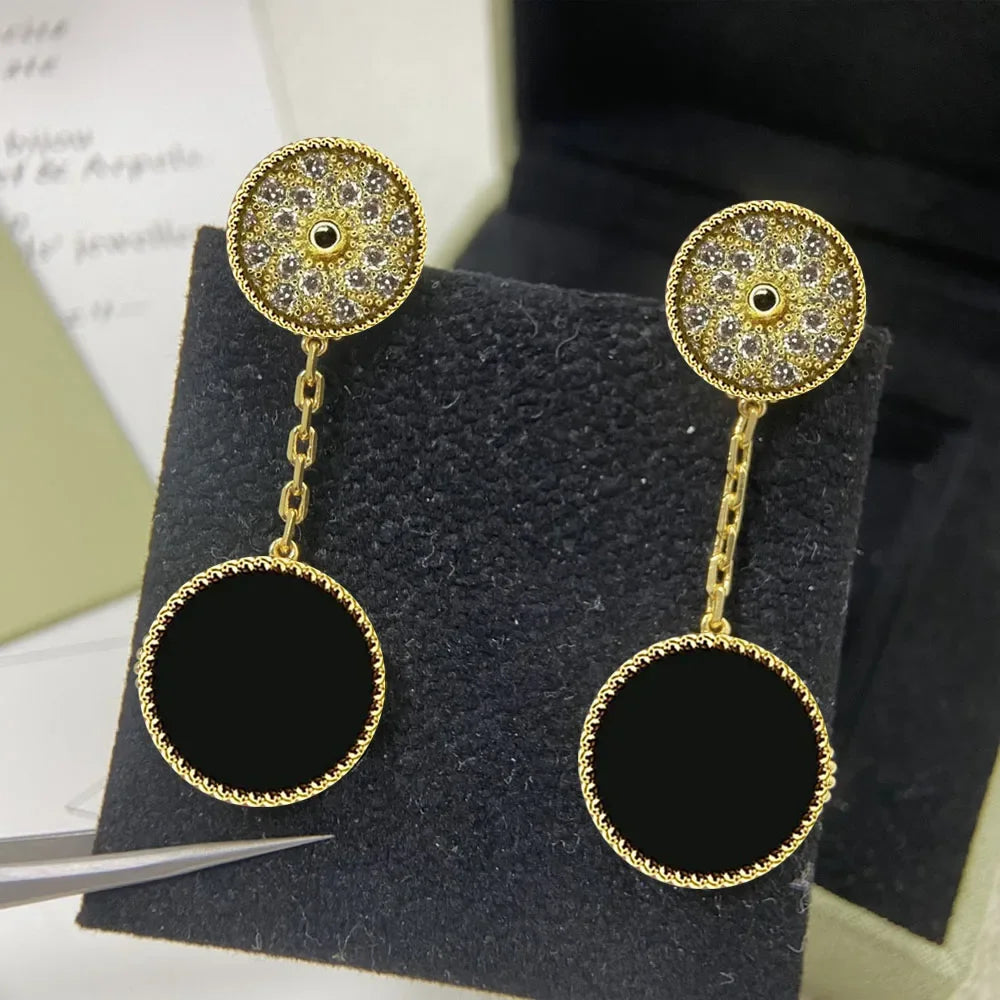 2025 New S925 Clover Four Leaf Design Simple Party Fashion Personality Woman Jewelry High-end Earrings Gift