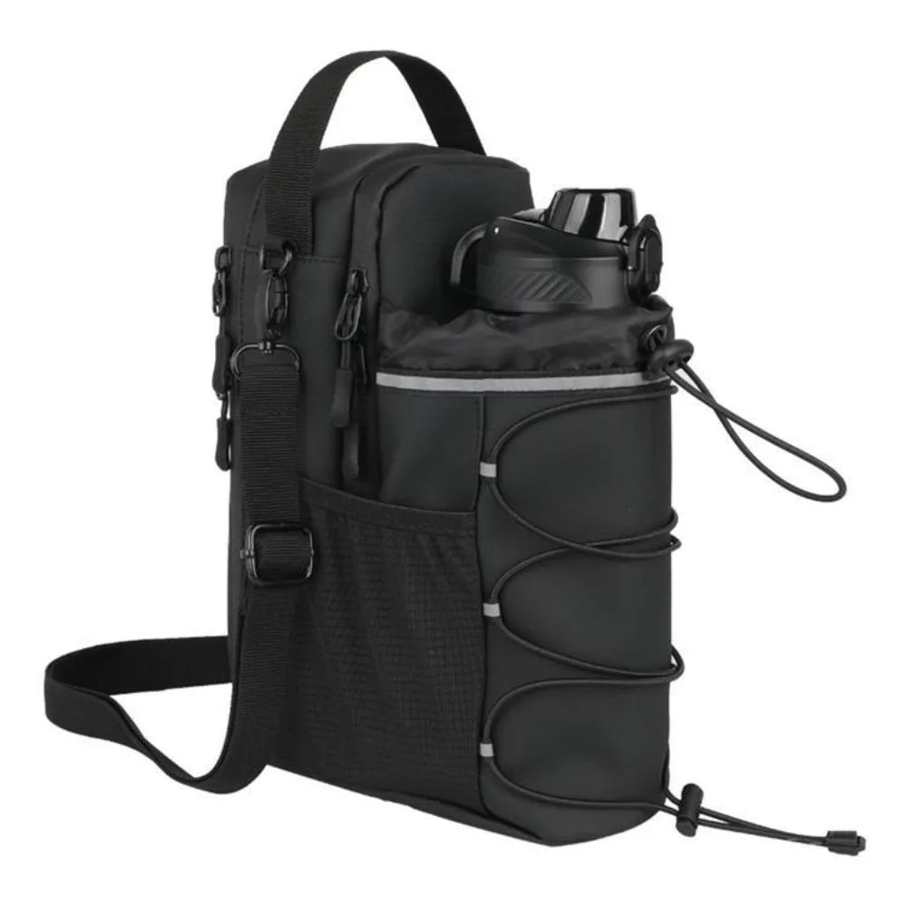Magnetic Water Bottle Sling Bag Adjustable Large Capacity Gym Bottle Bag Convenience with Shoulder Strap Crossbody Sports Bag