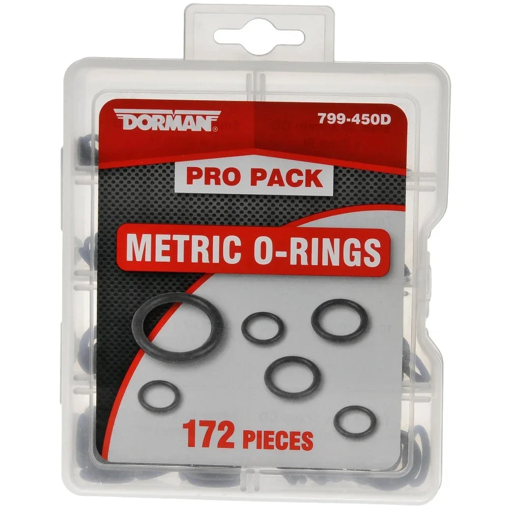 799-450D O-Ring Assortment Rubber Set 172 Pieces Durable Replacement Seals Vehicle Repairs Reliable Quality