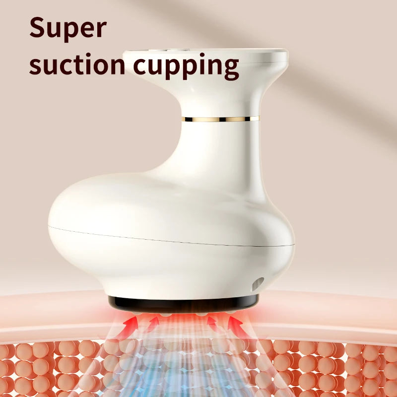 Electric EMS Body Massager Cupping Massage with LCD Display Guasha Hot Compress Scraping Lymphatic Drainage Machine Fat Burner