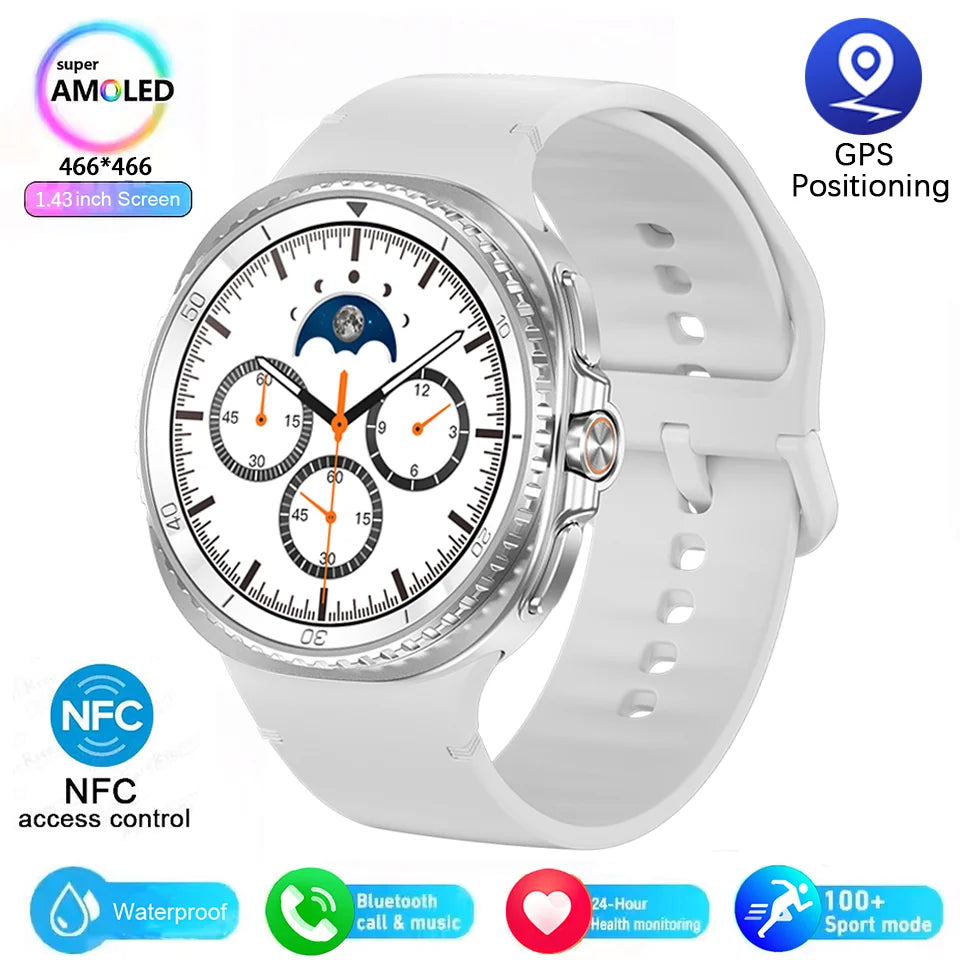 2025 New Watch 8 classic Smart Watch GPS Smart Watch Men Women 1.43" AMOLED Watch Ultra ЗATM Bluetooth Call Sports Smartwatches