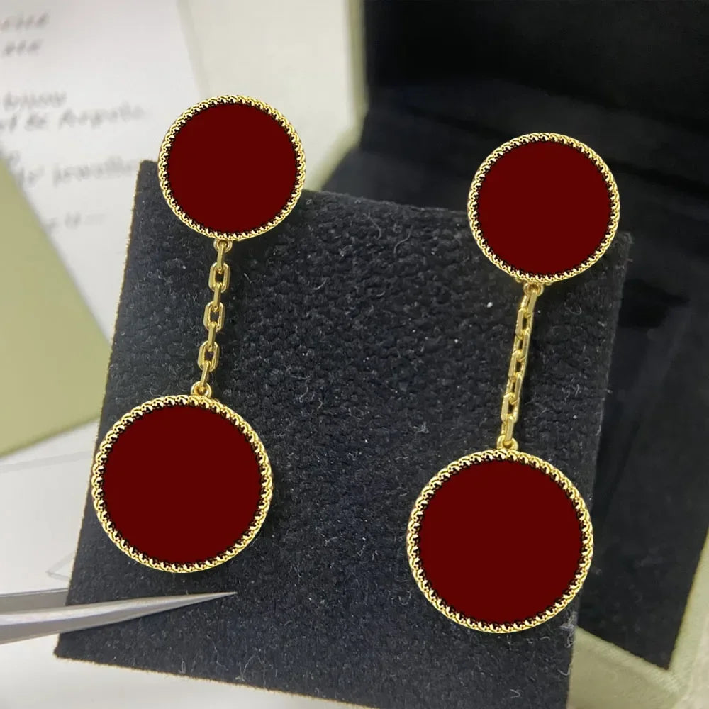 2025 New S925 Clover Four Leaf Design Simple Party Fashion Personality Woman Jewelry High-end Earrings Gift
