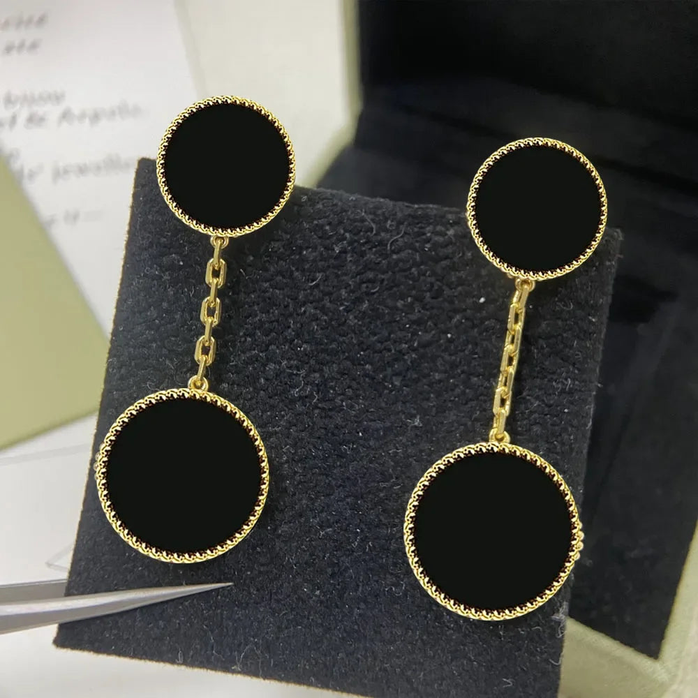 2025 New S925 Clover Four Leaf Design Simple Party Fashion Personality Woman Jewelry High-end Earrings Gift