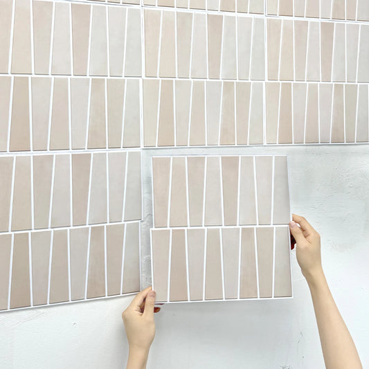 10pcs Peel and Stick Wall Panels - PVC Tile Wall Stickers, Self-adhesive, Easy to Install, For RV, Living Room, Kitchen, etc.