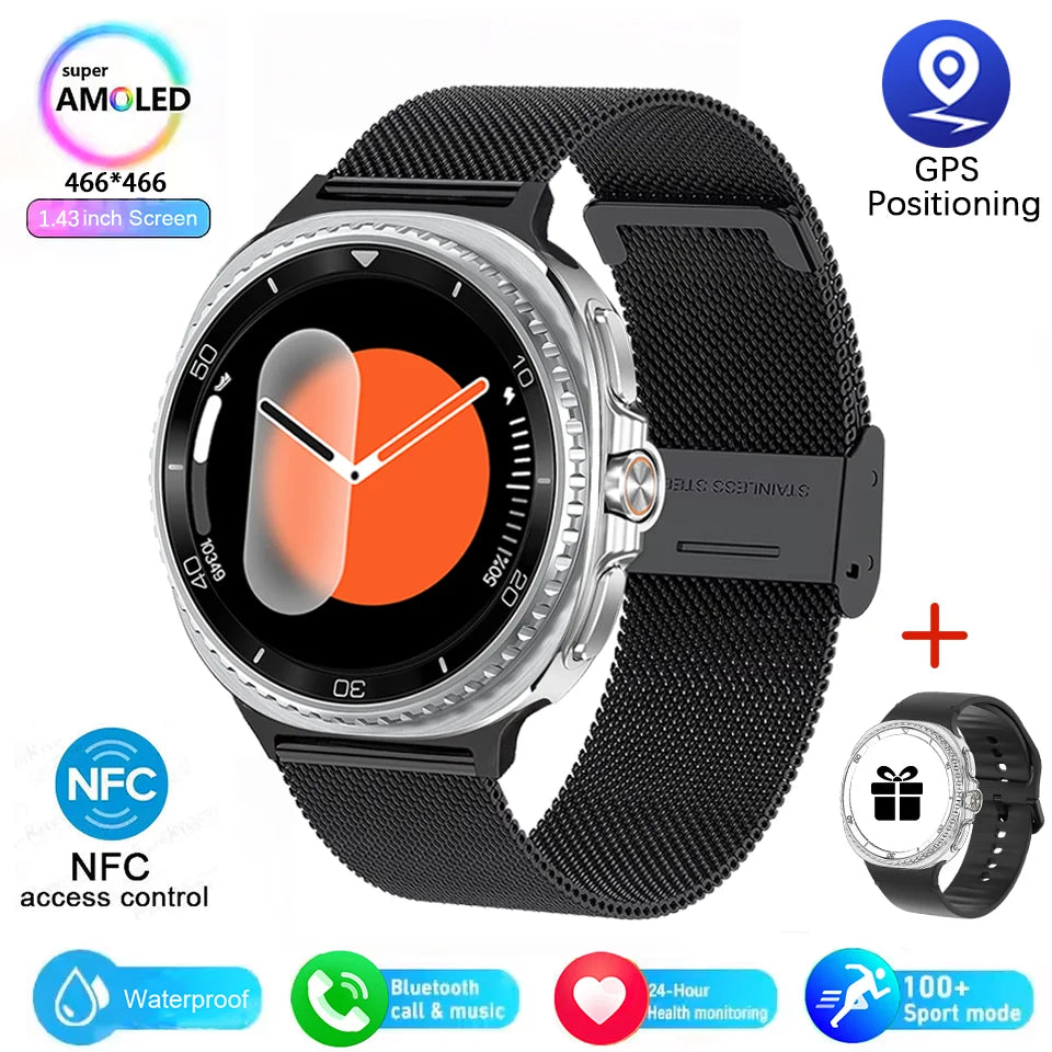 2025 New Watch 8 classic Smart Watch GPS Smart Watch Men Women 1.43" AMOLED Watch Ultra ЗATM Bluetooth Call Sports Smartwatches